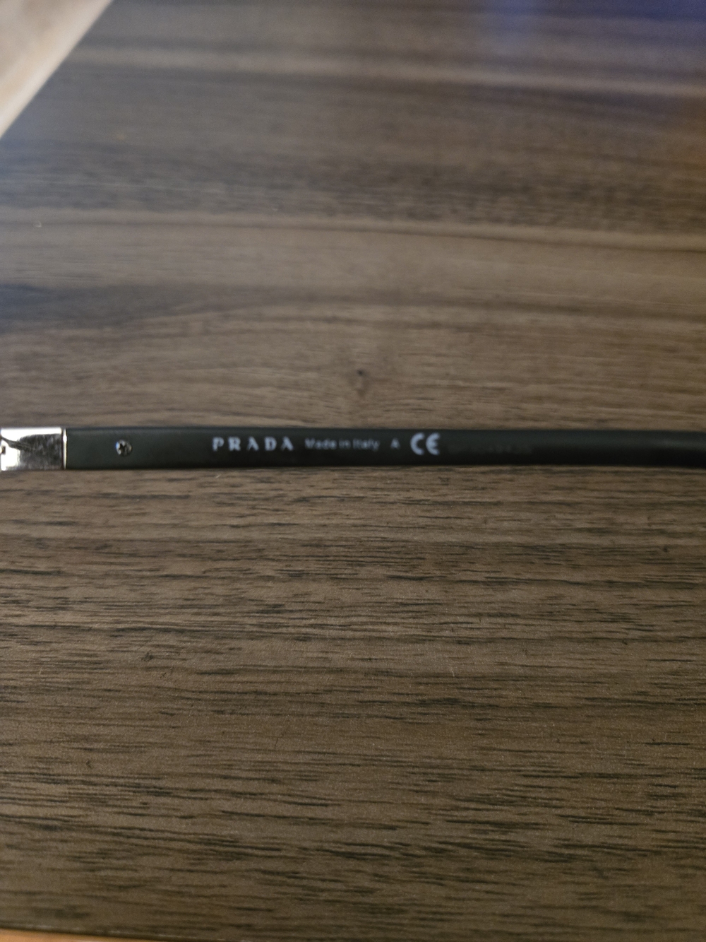 Prada Semi-Rim Rectangular Eyeglasses in Gunmetal - Picture 4 of 7